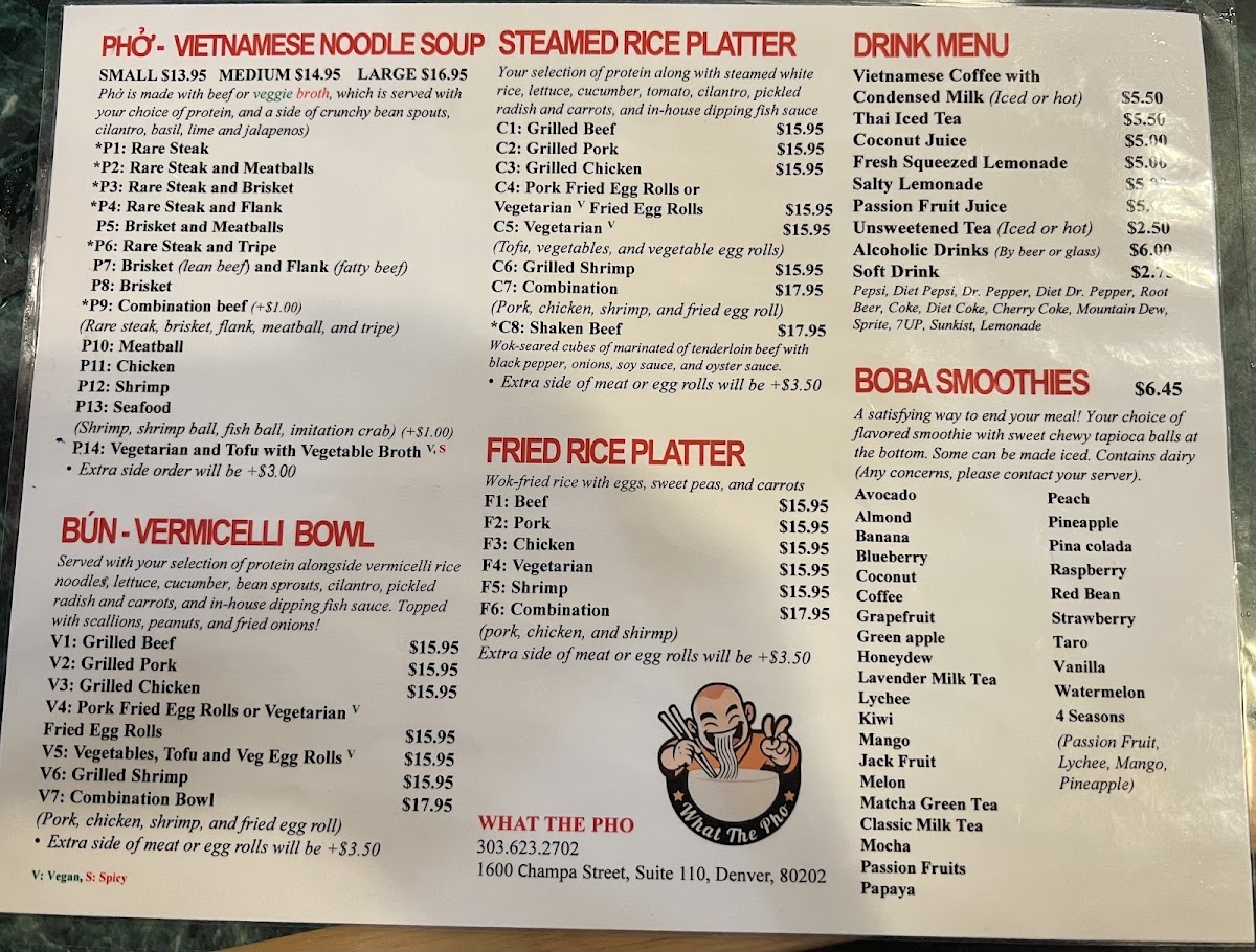 What The Pho Menu - Image 4