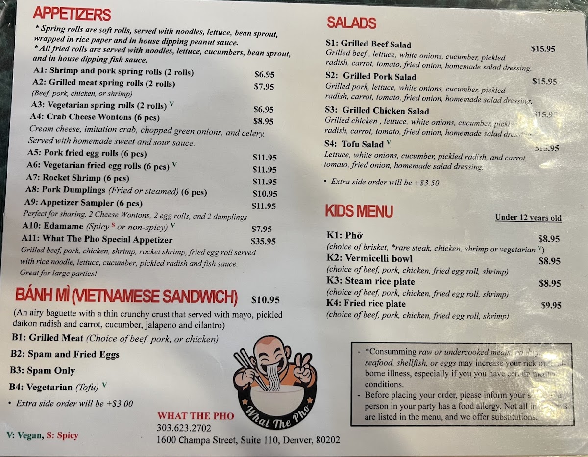 What The Pho Menu - Image 6